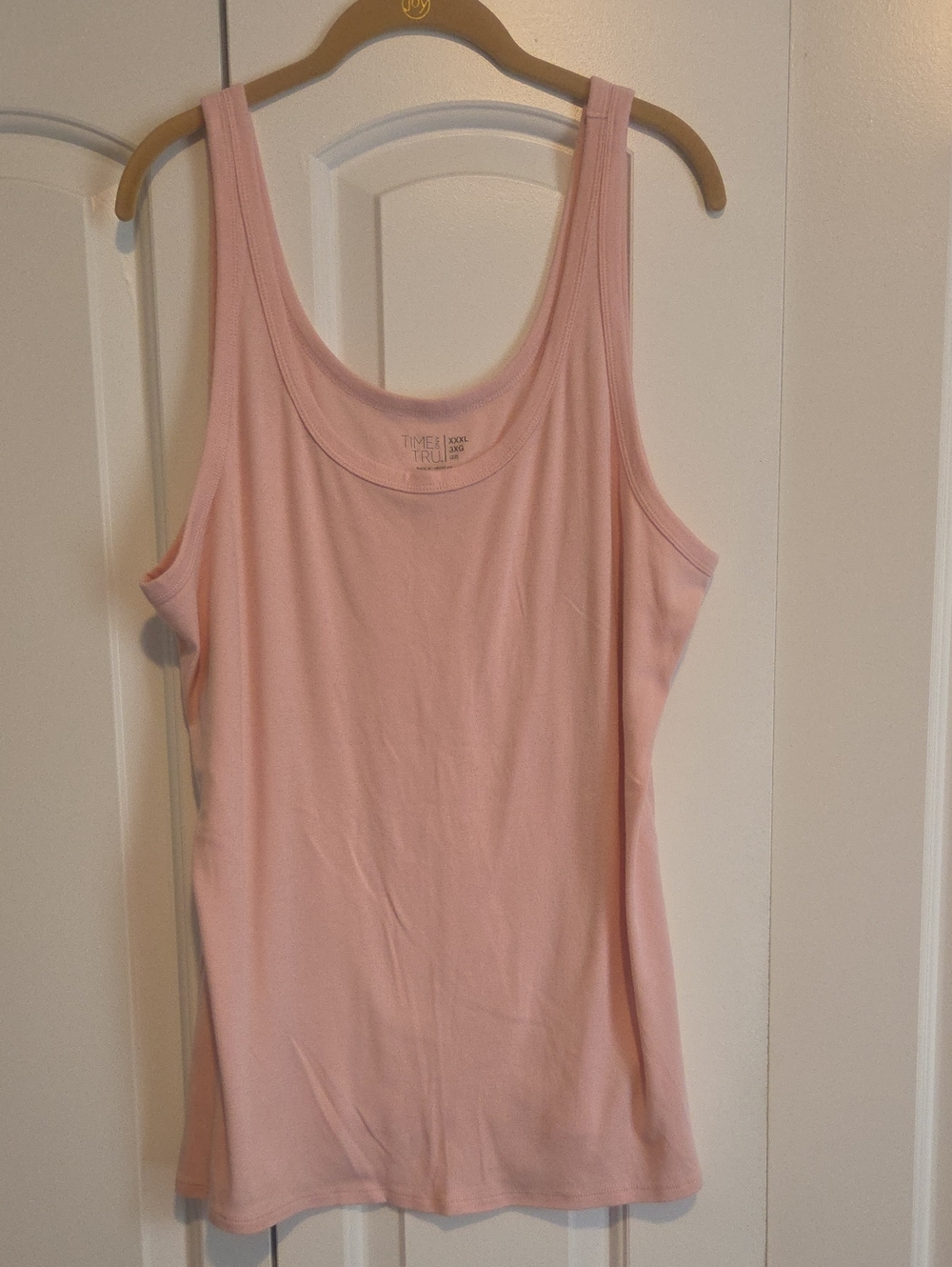 Time and Tru Women's Scoop Neck Tank Top - Pale Pink